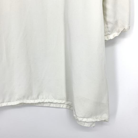 Bryn Walker 3/4 Sleeve Tencel Top Womens Size Medium White Scoop Neck - Picture 4 of 8